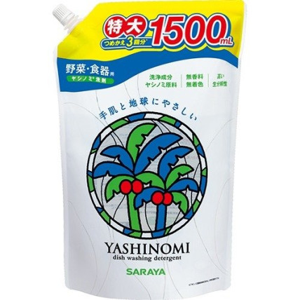 Saraya Yashinomi vaisių, daržovių ir indų ploviklis papildymas 1500ml