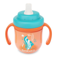  Baboo 8130 puodelis kūdikiui su minkštu snapeliu ir rankenomis