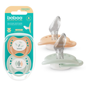 Baboo Ortodontinis žindukas 0–6 mėn.+ 2vnt