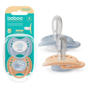 Baboo Simetriškas silikoninis žindukas 6+ mėn. 2vnt