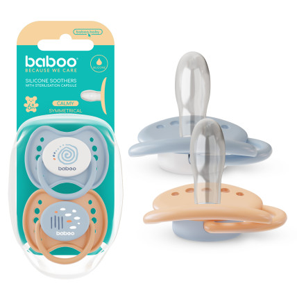 Baboo Simetriškas silikoninis žindukas 6+ mėn. 2vnt