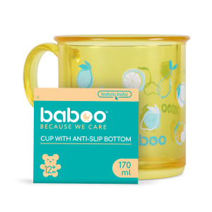 Baboo Stiklinė neslystančiu dugnu 170ml