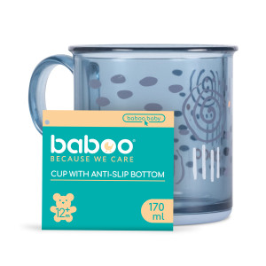 Baboo Stiklinė neslystančiu dugnu 170ml
