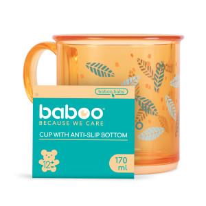 Baboo Stiklinė neslystančiu dugnu 170ml