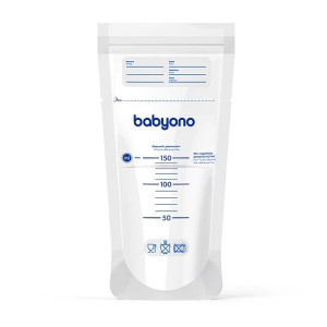 BabyOno 1039 Mamos pieno surinkimo ir laikymo maišeliai, 150 ml (20 vnt.)
