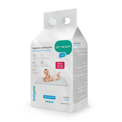 BabyOno 513/22 Paklotai 40x60cm 22vnt