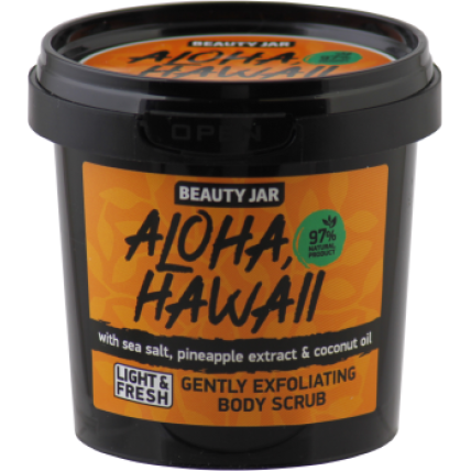 Beauty Jar "Aloha, hawaii''-delikatus kūno odos šveitiklis 200g
