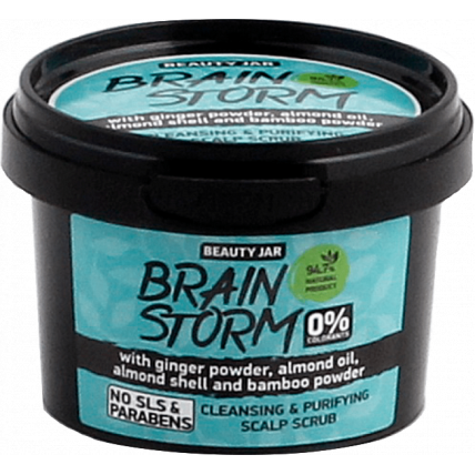 Beauty Jar "Brainstorm"-valomasis galvos odos šveitiklis 100g