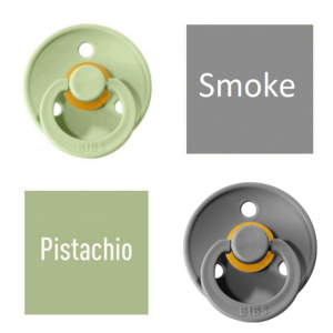 Bibs Pistachio/Smoke Čiulptukas (nipelis) iš 100% natūralaus kaučiuko - vyšnios forma 6–18 mėn. (2 vnt.)