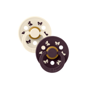 BIBS Retro Colour Natūralaus kaučiuko čiulptukas nuo 0 iki 6 mėnesių 2vnt