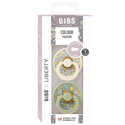 BIBS x Liberty Colour Natūralaus kaučiuko čiulptukas nuo 0 iki 6 mėnesių 2vnt