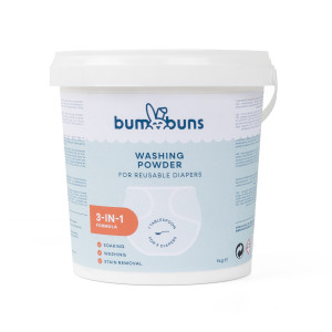 BumBuns Skalbimo milteliai daugkartinio naudojimo sauskelnėms 1kg