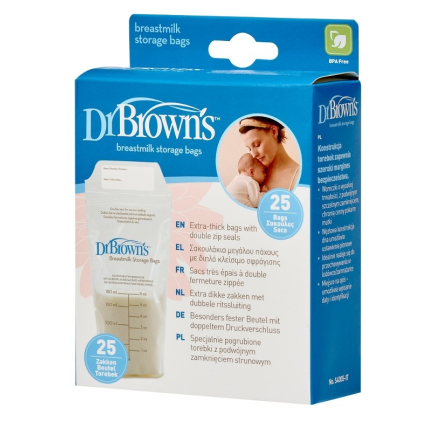 Dr.Browns S4005 maišeliai motinos pienui 25x180ml