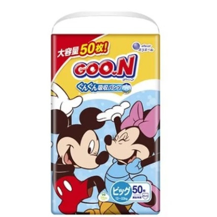 Goo.N Plus Disney Sauskelnės-kelnaitės PBL 12-22kg 50vnt Goo.N Plus Disney Sauskelnės-kelnaitės PBL 12-22kg 50vnt