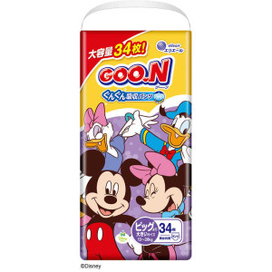 Goo.N Plus Disney Sauskelnės-kelnaitės BIG 13-28kg 34vnt