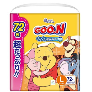 Goo.N Plus Disney Sauskelnės-kelnaitės L 9-14kg 72vnt