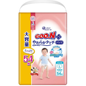 Goo.N Plus Sauskelnės-kelnaitės jautriai odai L 9–14 kg 54vnt