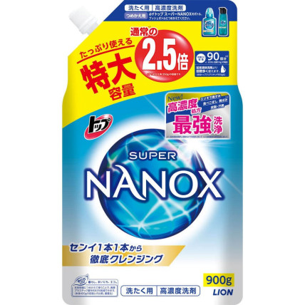 Lion Top Super Nanox koncentruotas skalbimo gelis, užpildas 900g