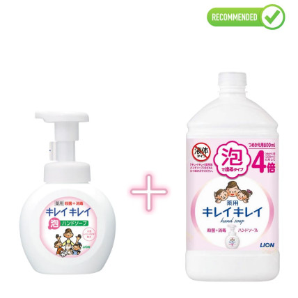 Lion KireiKirei Rankų muilas-putos 250ml + užpildas 800ml