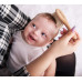 Lullalove Baby šepetys / šukos su natūraliais švelniais šereliais