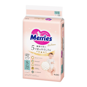 Merries First Premium Sauskelnės S 4-8kg 54vnt