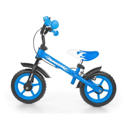 Milly Mally Dragon Vaikiškas balansinis dviratis su metaliniu rėmu ir rankiniu stabdžiu