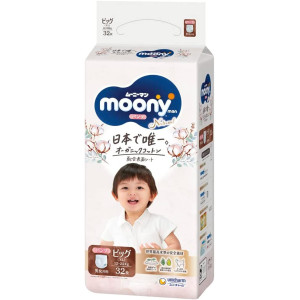 Sauskelnės-kelnaitės Moony Natural PBL 12-22kg 32vnt