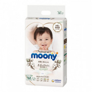 Sauskelnės Moony Natural M 6-11kg 46vnt