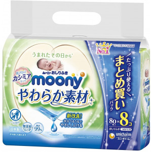 Moony drėgnos servetėlės ​​640vnt(8x80)