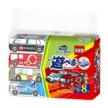 Moony Drėgnos servetėlės 76vnt x 8 pakuotės