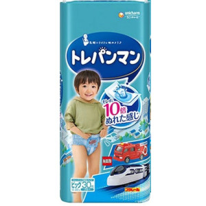 Moony japoniškos kelnaitės berniukams, skirtos pratinti prie tualeto BIG 12-22kg berniukams 30vnt
