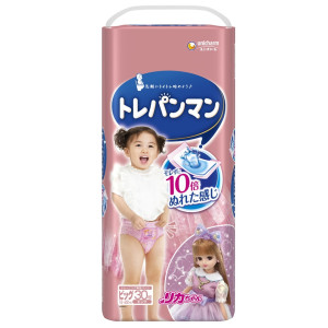 Moony japoniškos kelnaitės mergaitėms, skirtos pratinti prie tualeto BIG 12-22kg mergaitėms 30vnt