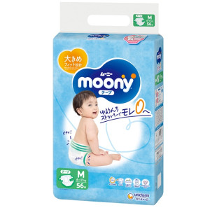 Moony Sauskelnės M 6-11kg 56vnt