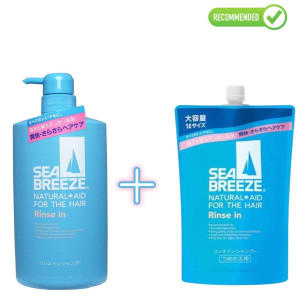 Shiseido Sea Breeze 2 in 1 šampūnas ir kondicionierius nuo pleiskanų su mentoliu 600ml + užpildas 1000ml