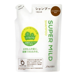 Shiseido Super Mild plaukų šampūnas su žolelių aromatu, užpildas 400ml