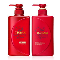 Shiseido "Tsubaki Moist" plaukų šampūnas 490ml+Shiseido "Tsubaki Moist" plaukų kondicionierius 490ml 