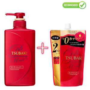 Shiseido Tsubaki plaukų kondicionierius 490ml + papildymas 660ml