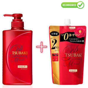 Shiseido Tsubaki plaukų šampūnas 490ml + papildymas 660ml
