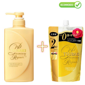 Shiseido Tsubaki Premium Repair plaukų kondicionierius 490ml + papildymas 660ml