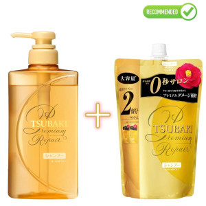 Shiseido Tsubaki Premium Repair šampūnas 490ml + papildymas 660ml