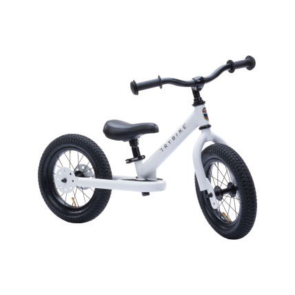 Trybike TBS2WHT Vaikiškas balansinis dviratis su metaliniu rėmu