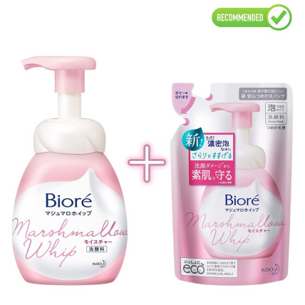 Biore Marshmallow drėkinamosios valomosios putos 150ml + užpildas 130ml