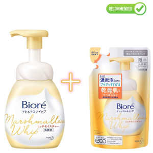  Biore Marshmallow itin drėkinančios valomosios putos 150ml + užpildas 130ml