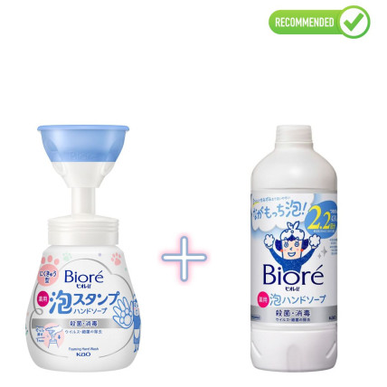 Biore U Skystas putojantis rankų muilas su antibakteriniu poveikiu, švelnaus citrusinio kvapo 240ml + užpildas 430ml