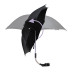 Dooky juodas skėtis vežimėliui UV 50+