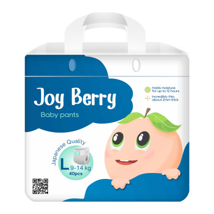 JoyBerry Sauskelnės-kelnaitės PL 9–14kg 40vnt JoyBerry Sauskelnės-kelnaitės PL 9–14kg 40vnt