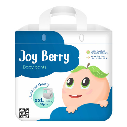 JoyBerry Sauskelnės-kelnaitės PXXL 15-28kg 36vnt