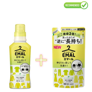Kao Emal Skysta skalbimo priemonė 460ml + užpildas 360ml