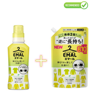 Kao Emal Skysta skalbimo priemonė 460ml + užpildas 810ml