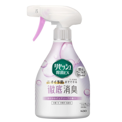Kao RESESH EX Antibakterinis dezodoruojantis purškiklis drabužiams ir skalbiniams, muilo kvapas 370ml